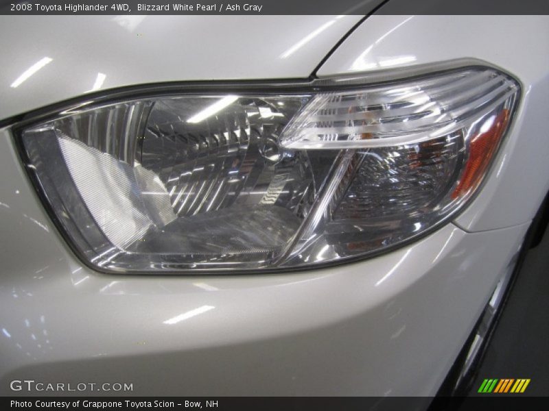 Blizzard White Pearl / Ash Gray 2008 Toyota Highlander 4WD