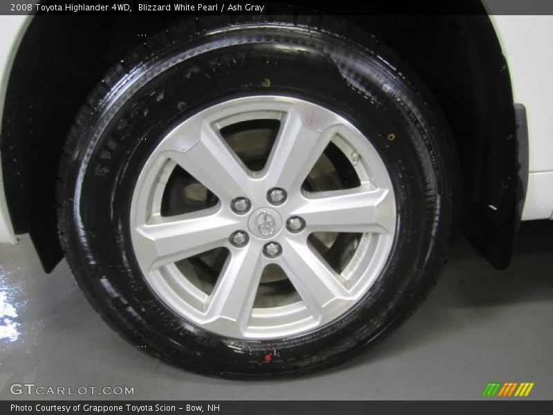 Blizzard White Pearl / Ash Gray 2008 Toyota Highlander 4WD