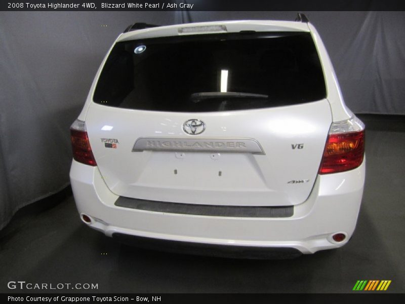Blizzard White Pearl / Ash Gray 2008 Toyota Highlander 4WD