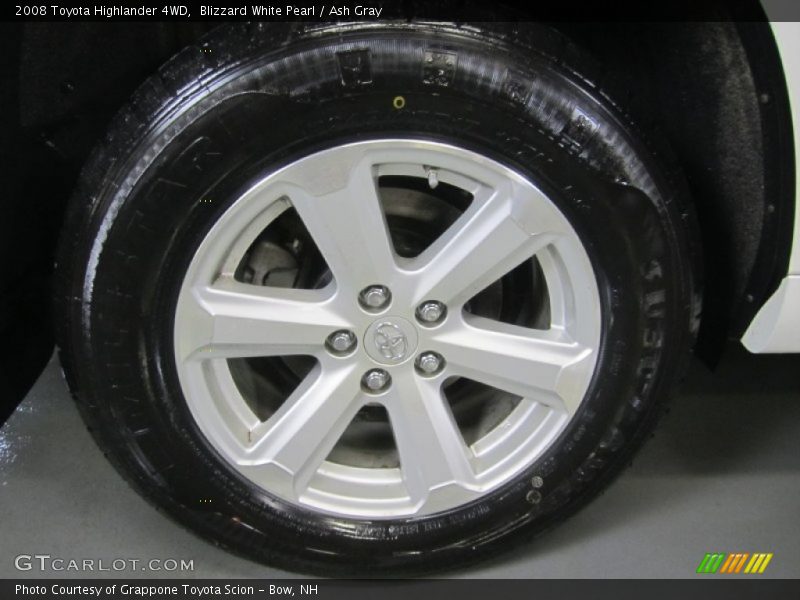 Blizzard White Pearl / Ash Gray 2008 Toyota Highlander 4WD