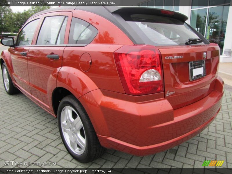 Sunburst Orange Pearl / Dark Slate Gray 2008 Dodge Caliber SE