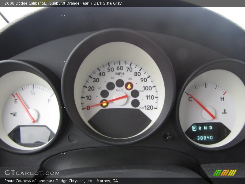 Sunburst Orange Pearl / Dark Slate Gray 2008 Dodge Caliber SE