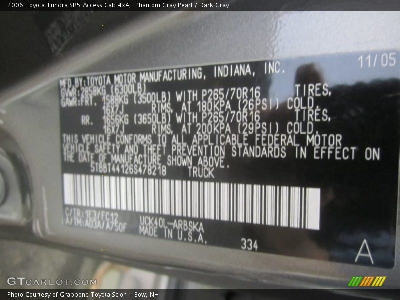 Phantom Gray Pearl / Dark Gray 2006 Toyota Tundra SR5 Access Cab 4x4