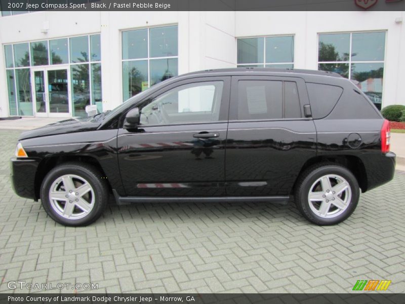 Black / Pastel Pebble Beige 2007 Jeep Compass Sport
