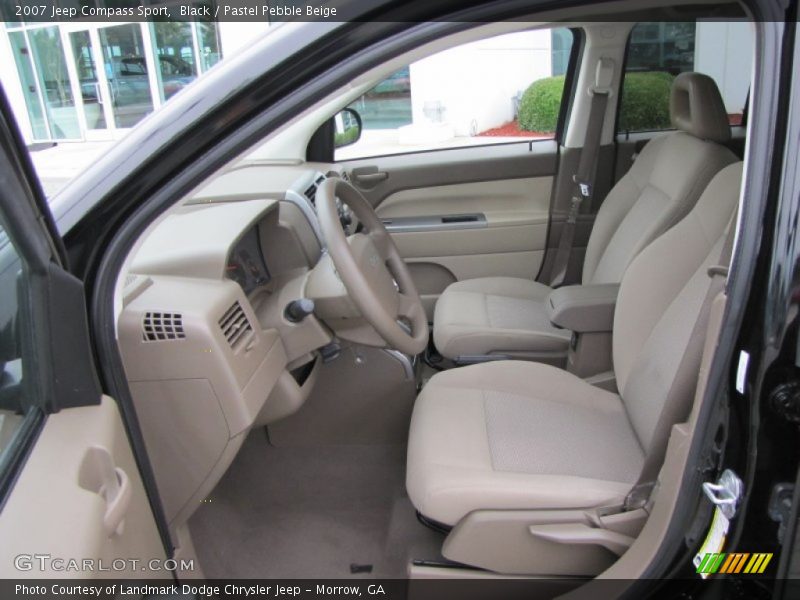 Black / Pastel Pebble Beige 2007 Jeep Compass Sport