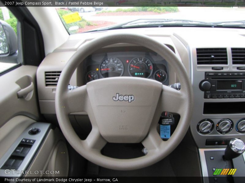 Black / Pastel Pebble Beige 2007 Jeep Compass Sport
