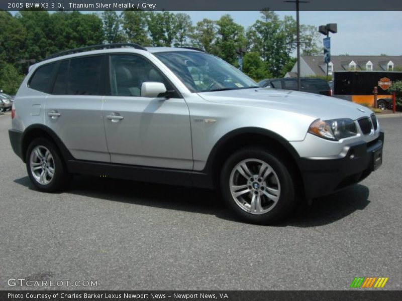 Titanium Silver Metallic / Grey 2005 BMW X3 3.0i