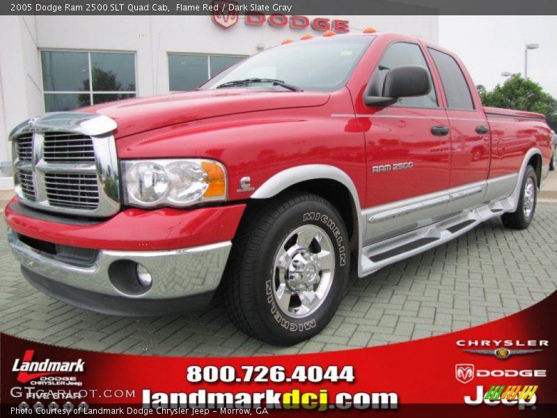 Flame Red / Dark Slate Gray 2005 Dodge Ram 2500 SLT Quad Cab