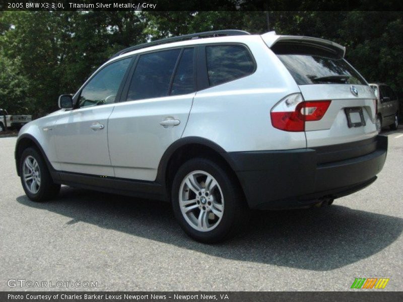 Titanium Silver Metallic / Grey 2005 BMW X3 3.0i