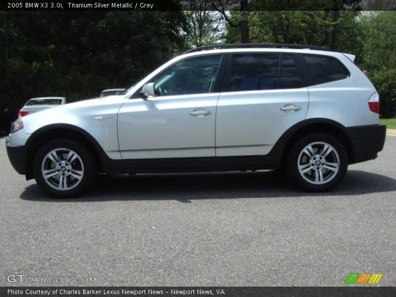 Titanium Silver Metallic / Grey 2005 BMW X3 3.0i