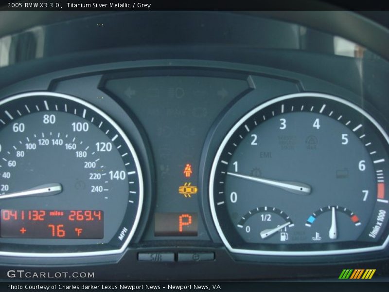 Titanium Silver Metallic / Grey 2005 BMW X3 3.0i