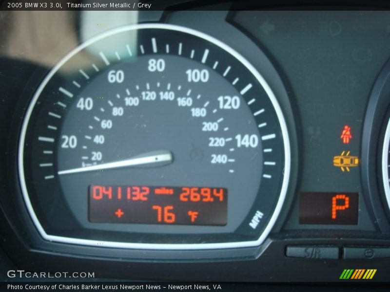 Titanium Silver Metallic / Grey 2005 BMW X3 3.0i