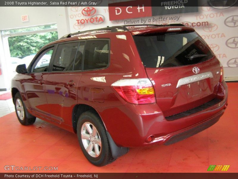 Salsa Red Pearl / Ash Gray 2008 Toyota Highlander