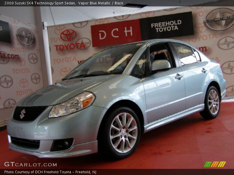 Vapor Blue Metallic / Black 2009 Suzuki SX4 Technology Sport Sedan