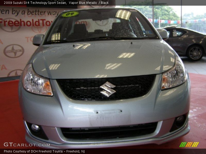 Vapor Blue Metallic / Black 2009 Suzuki SX4 Technology Sport Sedan