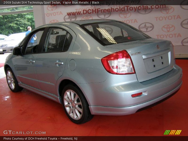 Vapor Blue Metallic / Black 2009 Suzuki SX4 Technology Sport Sedan