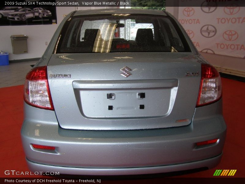 Vapor Blue Metallic / Black 2009 Suzuki SX4 Technology Sport Sedan