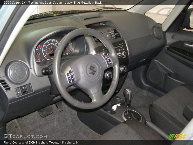 Vapor Blue Metallic / Black 2009 Suzuki SX4 Technology Sport Sedan