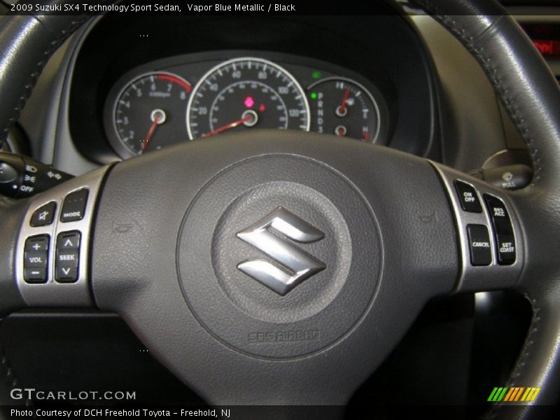 Vapor Blue Metallic / Black 2009 Suzuki SX4 Technology Sport Sedan