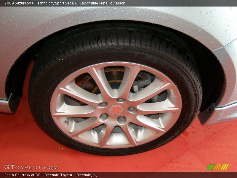 Vapor Blue Metallic / Black 2009 Suzuki SX4 Technology Sport Sedan