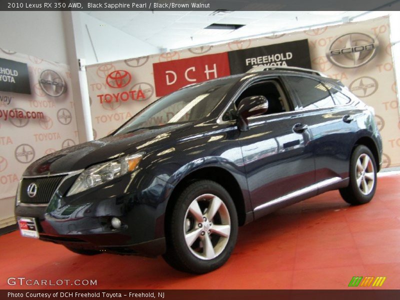 Black Sapphire Pearl / Black/Brown Walnut 2010 Lexus RX 350 AWD