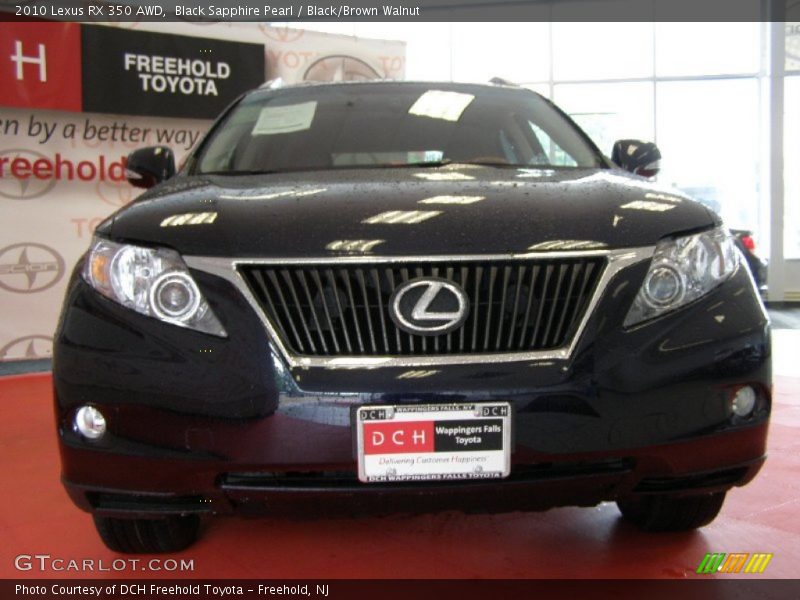 Black Sapphire Pearl / Black/Brown Walnut 2010 Lexus RX 350 AWD