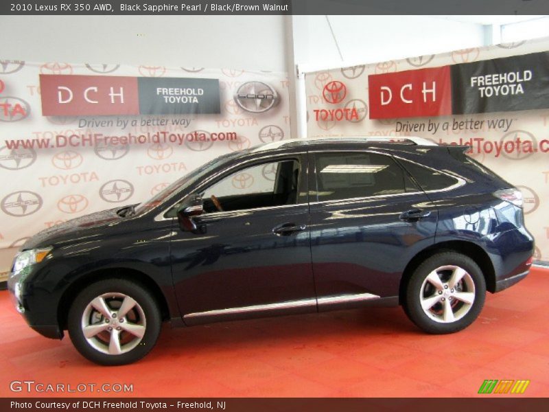 Black Sapphire Pearl / Black/Brown Walnut 2010 Lexus RX 350 AWD