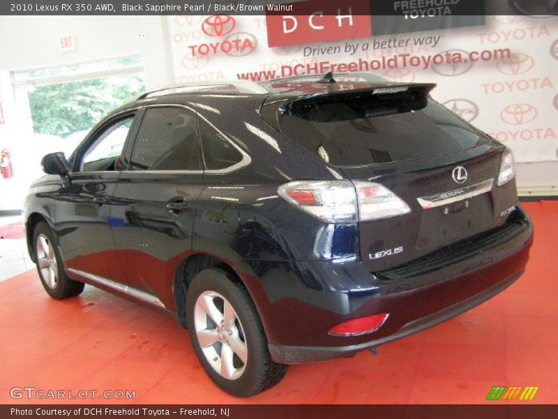 Black Sapphire Pearl / Black/Brown Walnut 2010 Lexus RX 350 AWD