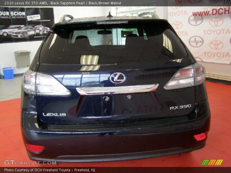 Black Sapphire Pearl / Black/Brown Walnut 2010 Lexus RX 350 AWD