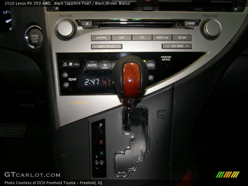 Black Sapphire Pearl / Black/Brown Walnut 2010 Lexus RX 350 AWD