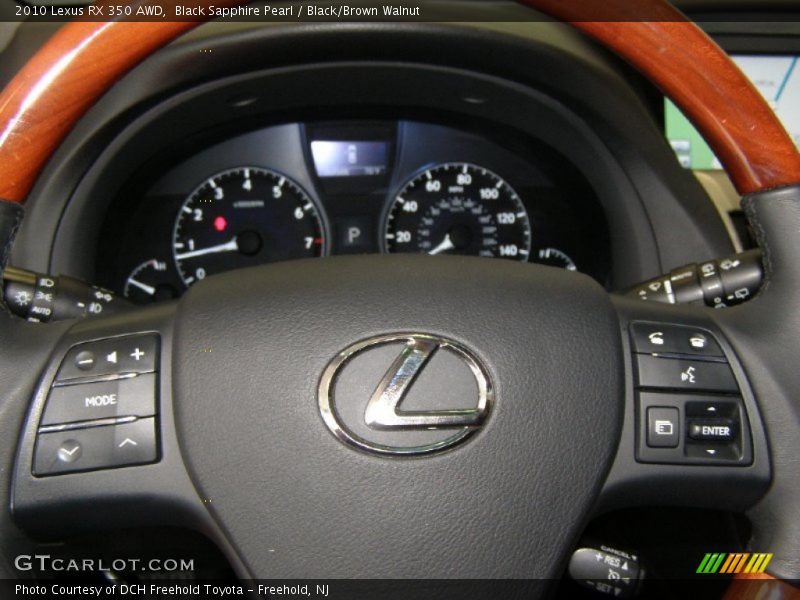 Black Sapphire Pearl / Black/Brown Walnut 2010 Lexus RX 350 AWD