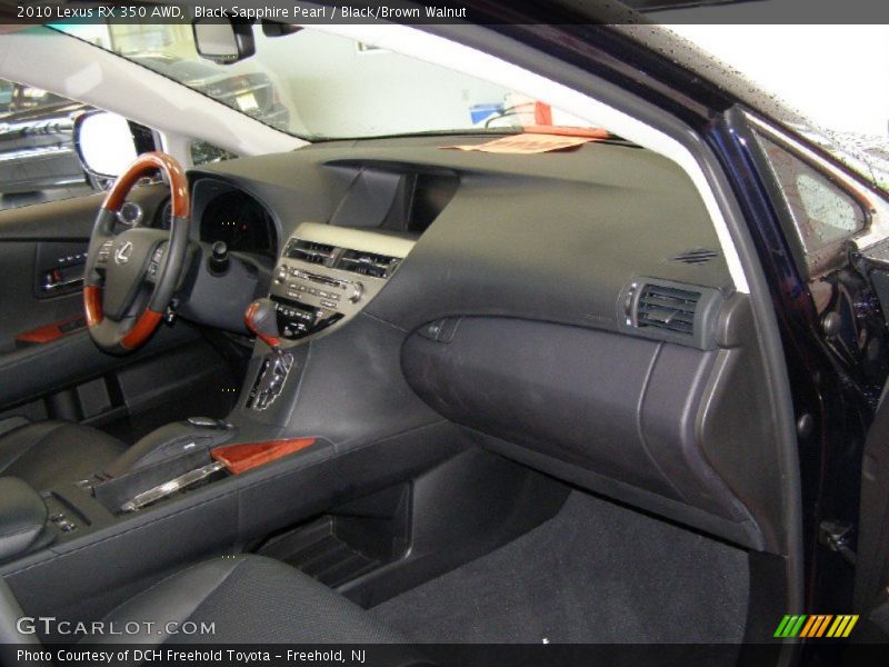 Black Sapphire Pearl / Black/Brown Walnut 2010 Lexus RX 350 AWD