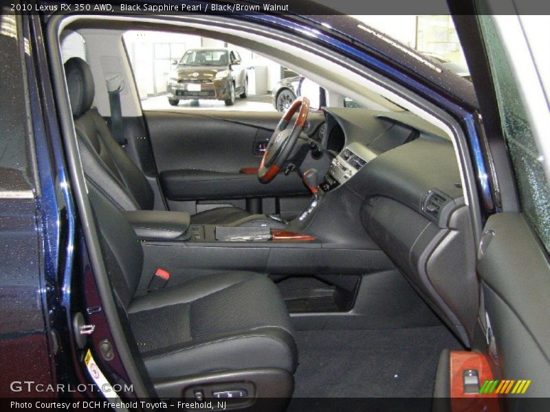 Black Sapphire Pearl / Black/Brown Walnut 2010 Lexus RX 350 AWD