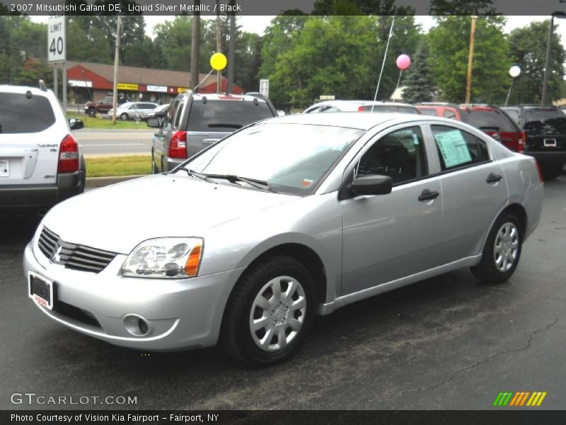 Liquid Silver Metallic / Black 2007 Mitsubishi Galant DE