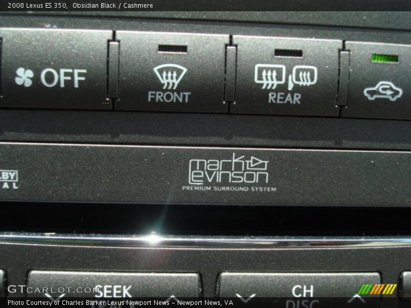 Obsidian Black / Cashmere 2008 Lexus ES 350