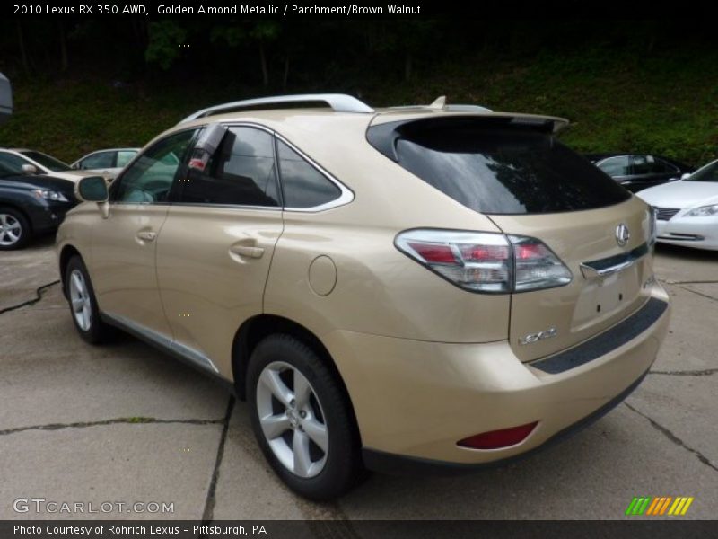 Golden Almond Metallic / Parchment/Brown Walnut 2010 Lexus RX 350 AWD