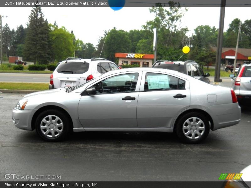 Liquid Silver Metallic / Black 2007 Mitsubishi Galant DE