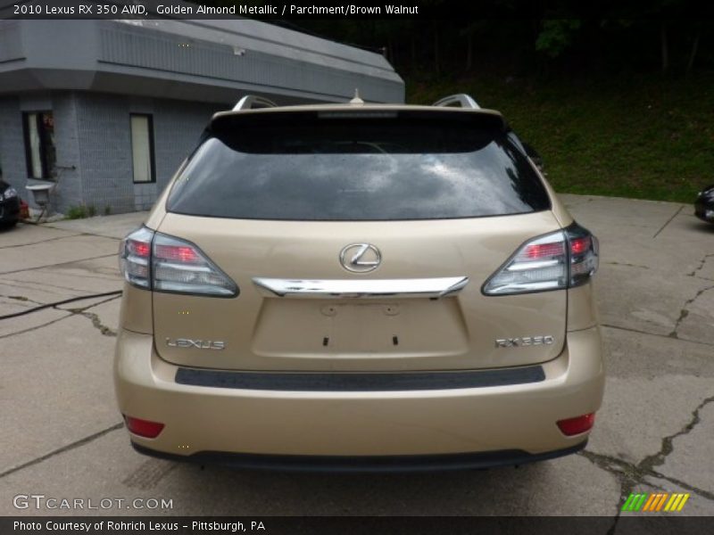 Golden Almond Metallic / Parchment/Brown Walnut 2010 Lexus RX 350 AWD