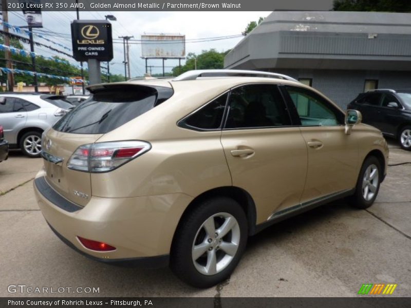 Golden Almond Metallic / Parchment/Brown Walnut 2010 Lexus RX 350 AWD
