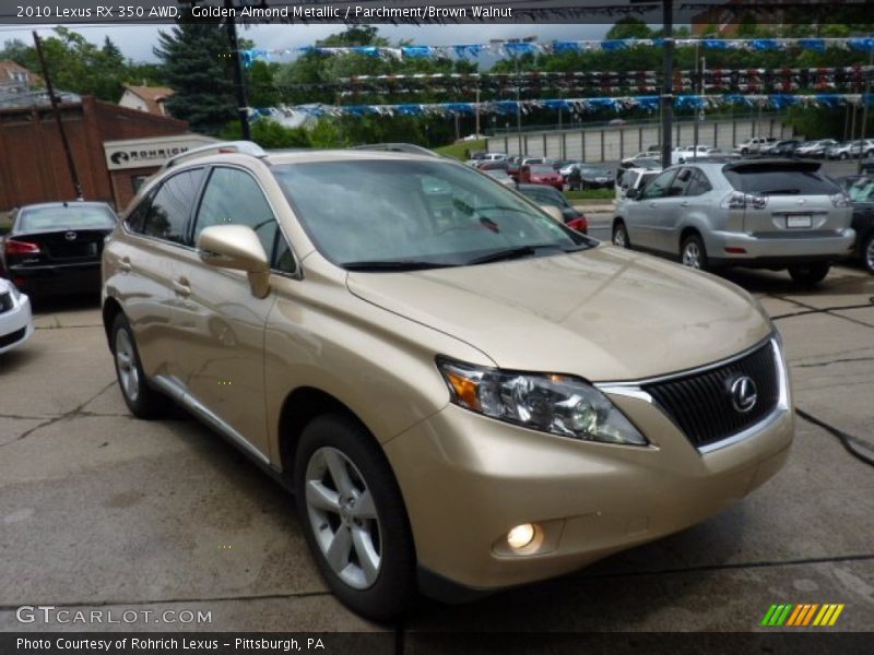Golden Almond Metallic / Parchment/Brown Walnut 2010 Lexus RX 350 AWD