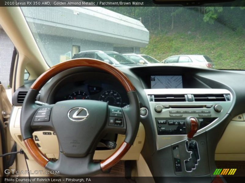 Golden Almond Metallic / Parchment/Brown Walnut 2010 Lexus RX 350 AWD