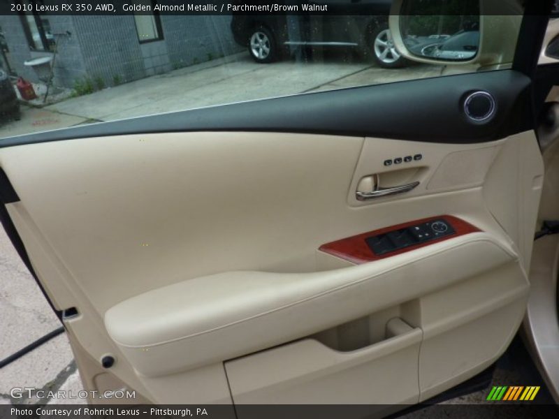 Golden Almond Metallic / Parchment/Brown Walnut 2010 Lexus RX 350 AWD