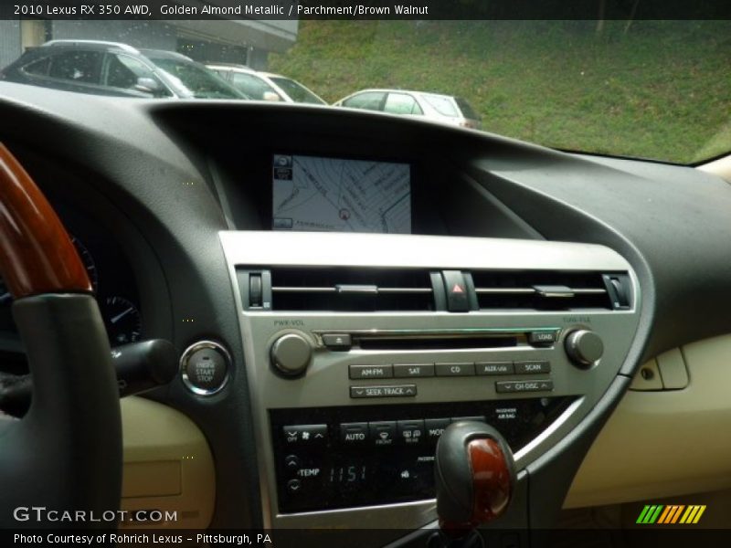 Golden Almond Metallic / Parchment/Brown Walnut 2010 Lexus RX 350 AWD