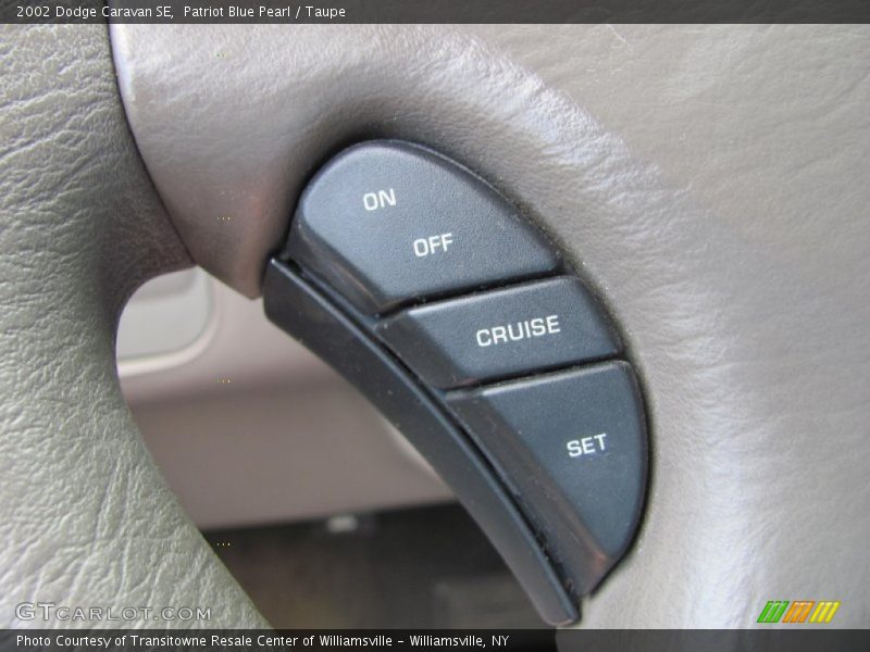 Patriot Blue Pearl / Taupe 2002 Dodge Caravan SE