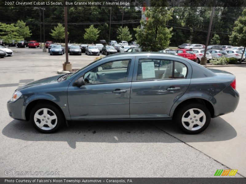 Blue Granite Metallic / Neutral Beige 2007 Chevrolet Cobalt LS Sedan