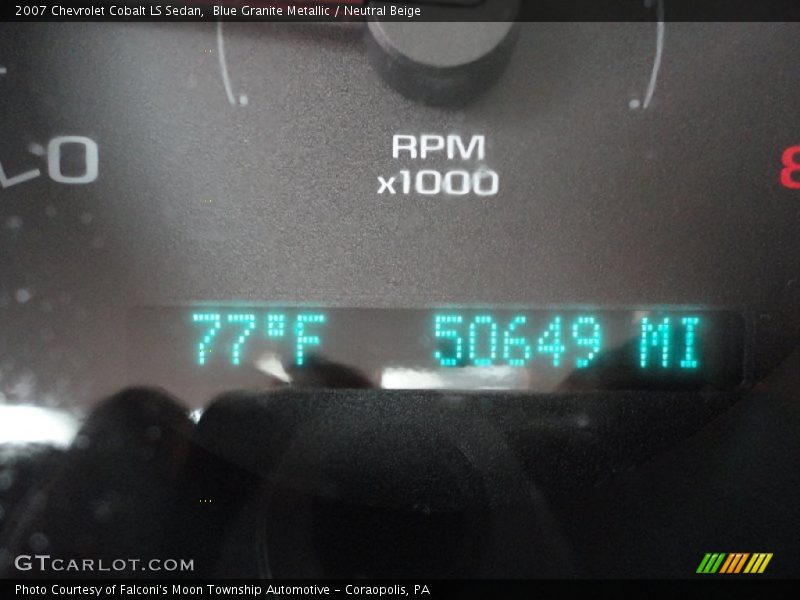 Blue Granite Metallic / Neutral Beige 2007 Chevrolet Cobalt LS Sedan