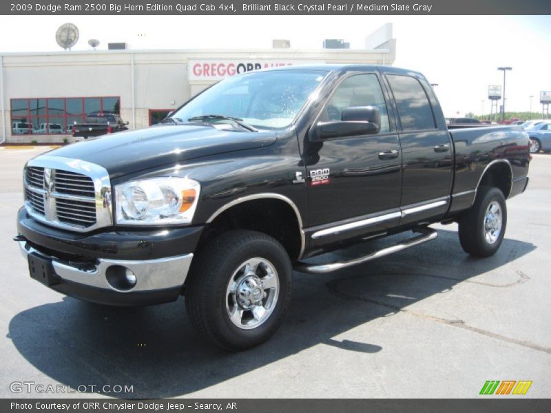 Brilliant Black Crystal Pearl / Medium Slate Gray 2009 Dodge Ram 2500 Big Horn Edition Quad Cab 4x4