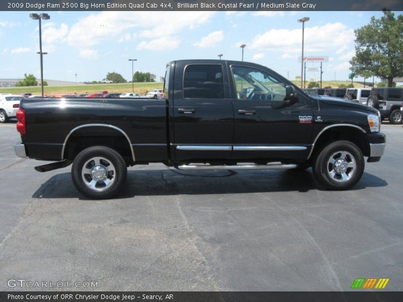 Brilliant Black Crystal Pearl / Medium Slate Gray 2009 Dodge Ram 2500 Big Horn Edition Quad Cab 4x4