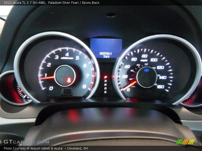 Paladium Silver Pearl / Ebony Black 2011 Acura TL 3.7 SH-AWD