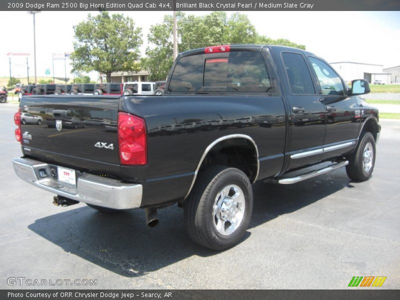Brilliant Black Crystal Pearl / Medium Slate Gray 2009 Dodge Ram 2500 Big Horn Edition Quad Cab 4x4